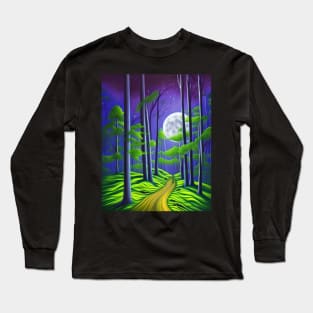 Beautiful Forest Moonlight Long Sleeve T-Shirt